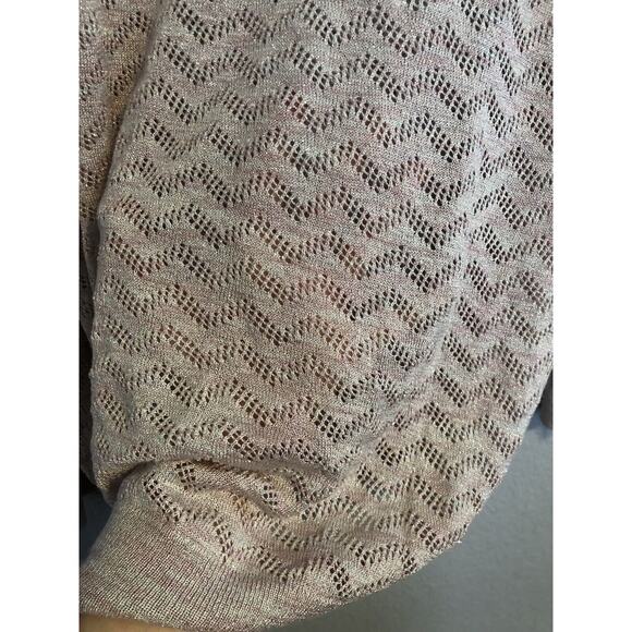 Ruff Hewn Grey Womens Sweater XL Pink Dolman Long Sleeve Cold Shoulder Sparkle - Picture 6 of 9